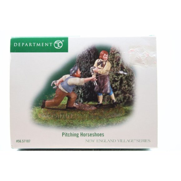 Dept 56 New England Village - Pitching Horseshoes - Picture 1 of 5